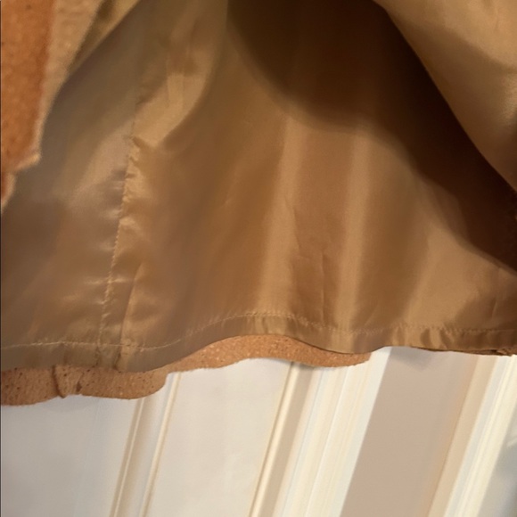 Chico’s Tan Suede Leather A-line Skirt Sz 1 - Picture 3 of 6